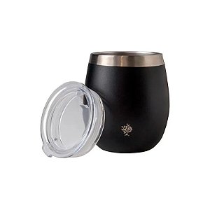 Cuia Terrano Mate - com Tampa - Preto Metálico