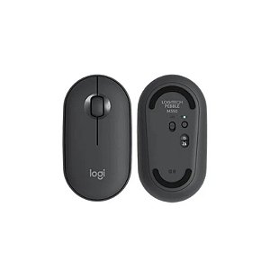 Mouse Logitech Wireless Bluetooth M350S Pebble 910-007049 - Preto