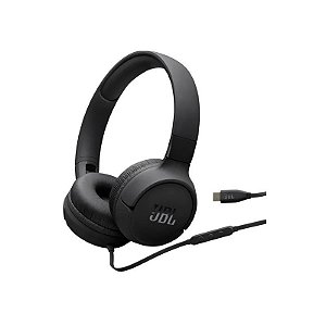 Fone de Ouvido JBL T520C USB-C Preto JBLT520CBLKAM