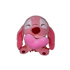Boneco de Pelúcia Stitch Grande com Cobertor - Rosa - Lilás