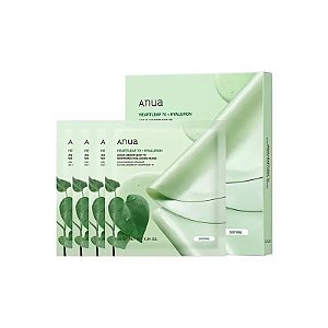 Máscara Facial Anua Heartleaf 70+ Hialurônio - 4 Unidades