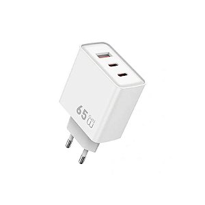 Carregador USB-A/USB-C Wiwu WI-G005 Essen 65W - Branco