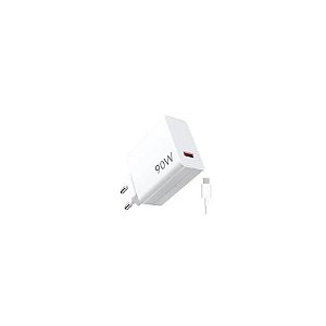 Carregador de Tomada Xiaomi MDY-15-Ek USB / 90W - Branco + Cabo USB / USB-C