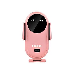 Carregador Sem Fio para Carro S11+ 15 W + Magnético - Rosa