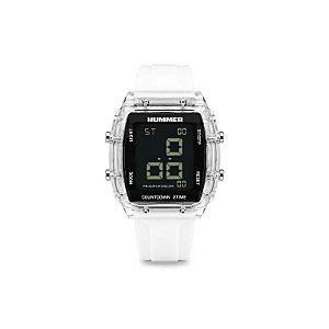 Relógio Unissex Digital Hummer WH2-224584 Branco com Tela de LCD