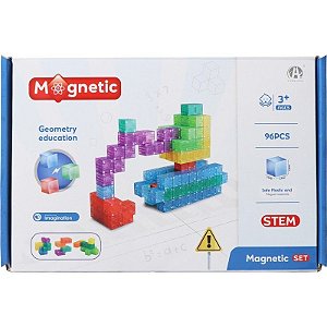 Kit de Cubos Magnéticos de Construção Chuang Huang - CH1444 (96 peças)
