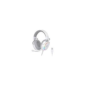 Headset Gamer Ajazz AHW10 RGB com Fio - Branco / Cinza (985447)