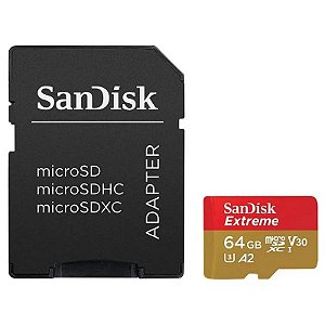 Cartão de Memória Micro SDXC UHS-I SanDisk Extreme 64GB 170MB/s
