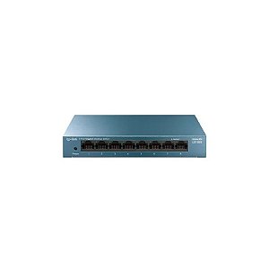 Hub Switch TP-Link 08P LS108G 10/100/1000 Caixa de Aço com 8 Portas