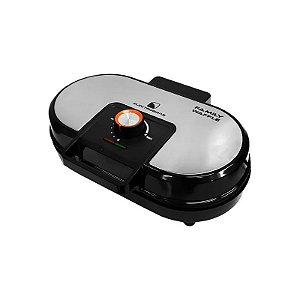 Máquina de Waffles Electrobras Family Waffle EBWF-02 1.400 Watts 220 - 240 V ~ 50/60 HZ - Preta/Prata