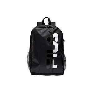 Mochila Unissex Moda Cortada Letras Logo Preta