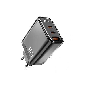 Carregador Wiwu WI-GO12 Firefly USB-A/USB-C 65W - Preto