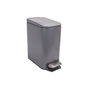 Lixeira Inox 6L Cinza