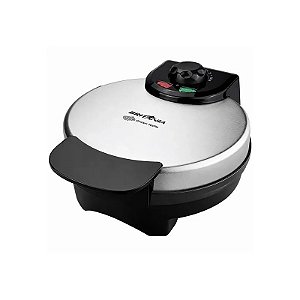 Máquina de Waffles Britânia Golden Waffle 850 Watts 220V ~ 50/60 Hz - Prata/Preta