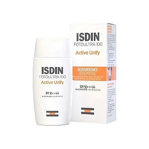 Protetor Solar Facial Isdin Fotoultra 100 Active Unify Despigmentante FPS 50+ - 50ML