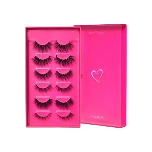 Conjunto de Cílios Beauty Creations ELMSET-3D Pestanas de Vison Sintético - 6 Peças