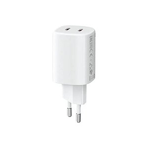Carregador MDY-19-Eg 45W Duplo USB-C Nano Turbo Branco