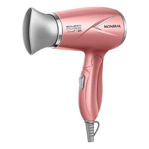 Secador de Cabelo Mondial Golden Rose Travel SC-47-GR 1200W - Bivolt 60Hz