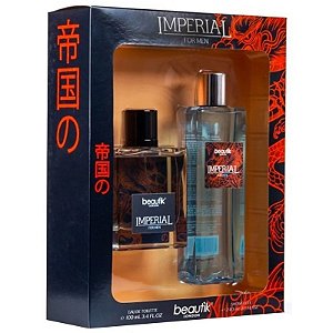 Kit Perfume Beautik Imperial EDT 100mL + Gel de Banho 240mL - Masculino