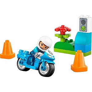 Bloco de Montar Lego Duplo Motocicleta da Polícia Azul - 10471 (11 peças)
