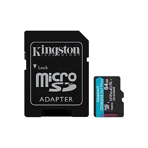 Cartão de Memória Micro SDCG4/SDXC Kingston Canvas Go Plus SDXC 64GB 200MB/s Classe 10 - SDCG4/SDXC