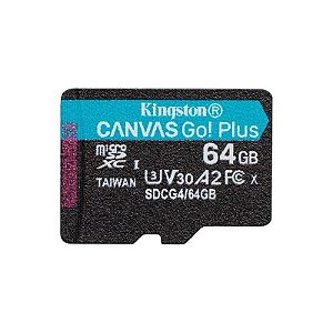 Cartão de Memória Micro SD Kingston Canvas Go Plus 64GB 170MB/s - SDCG4/64G