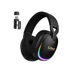 Fone de Ouvido Gamer Onikuma Gaming GT805 RGB Sem Fio - Preto