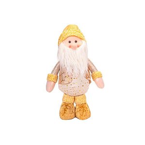 Papai Noel de 40CM Estica Até 76CM Dourado