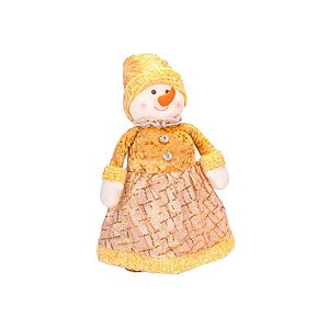 Boneco de Neve de 40CM Estica Até 76CM Dourado
