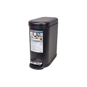 Lixeira de Aço Inoxidável 5L Preto Fosco