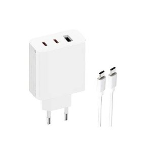 Carregador Xiaomi Fonte Gan 67W BHR7492US USB-C/USB com Cabo