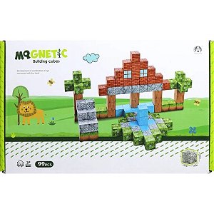 Jogo de Cubos Magnéticos de Construção Magnetic Chuang Huang - CH1326 (99 peças)