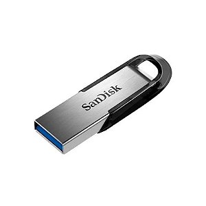 Pendrive de 128GB Sandisk Ultra Flair SDCZ73-128G-G46 USB 3.0 - Prata/Preto