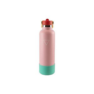 Garrafa Térmica Hydrate - 710ML - Com Bico e Protetor de Silicone - Rosado Pastel