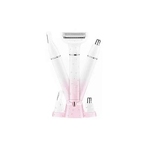 Depiladora VGR V-611 Recarregável 3 Em 1 - Branco/Rosa