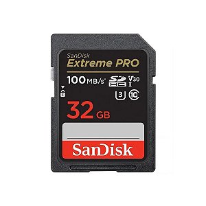 Cartão de Memória SD de 32GB Sandisk Extreme Pro SDSDXXO-0G-GN4IN - Preto