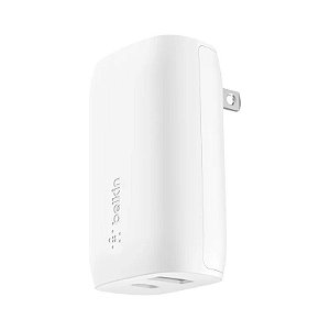 Carregador de Tomada Belkin USB-C/USB-A Duplo de Parede WCB007VFWH 37W - Branco