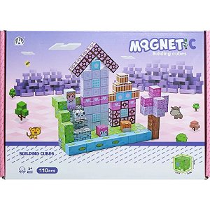 Jogo de Cubos Magnéticos de Construção Magnetic Chuang Huang - CH1331 (110 peças)