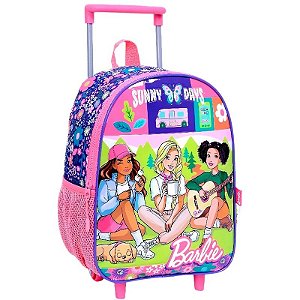 Mochila com rodas Escolar Barbie Sunny Days - 71626 (Azul)