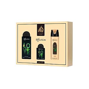 Kit Lattafa Pride Affection Eau de Parfum Unissex - 3 Unidades