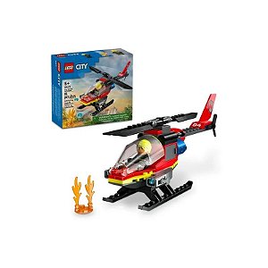 Helicóptero de Resgate do Corpo de Bombeiros Lego City 60411 85 Peças