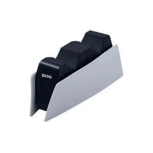 Estação de Carregamento Joog JGAM-ACS05 para Controle de PS5 - Branco/Preto