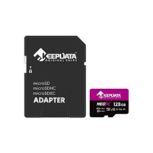 Cartão de Memória Micro SD Keepdata Neox KDMSDC10U3V30A1/128 de 128GB