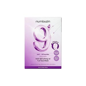 Máscara Facial Numbuzin No.9 Nad + Bio Lifting-Sil Rosto Inteiro 4 Unidades