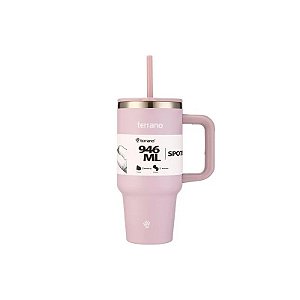 Garrafa Térmica Terrano Spotie Cup - 946ml - com Canudo - Lilás
