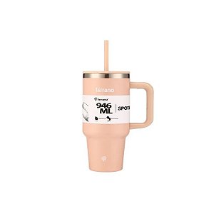 Garrafa Térmica Terrano Spotie Cup - 946ML - com Canudo - Rosa