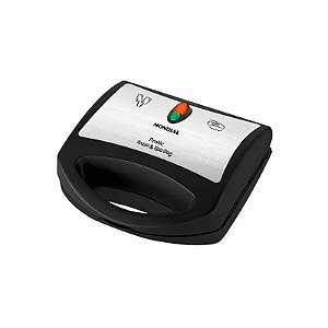 Máquina de Crepe Mondial Pratic CP-01 850 Watts 127V ~ 60Hz - Preto/Prata