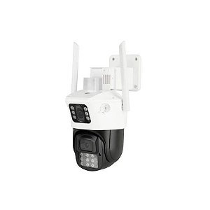 Câmera de Segurança IP IPF-09 - 3MP - Wi-Fi - 2 Antenas - Branco e Preto
