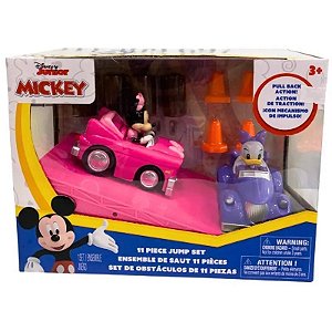 Autito Disney Junior set de Obstaculos - Daisy & Minnie (11 Piezas)