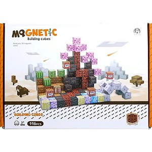 Kit de Cubos Magnéticos de Construção Magnetic Chuang Huang - CH1354 (116 peças)